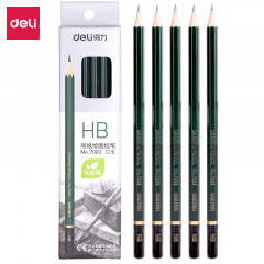 得力7083-HB高级绘图铅笔(绿色)(12支/盒)   5盒